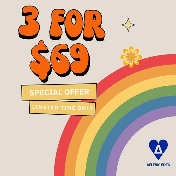11th Anniv.: 3 FOR $69
