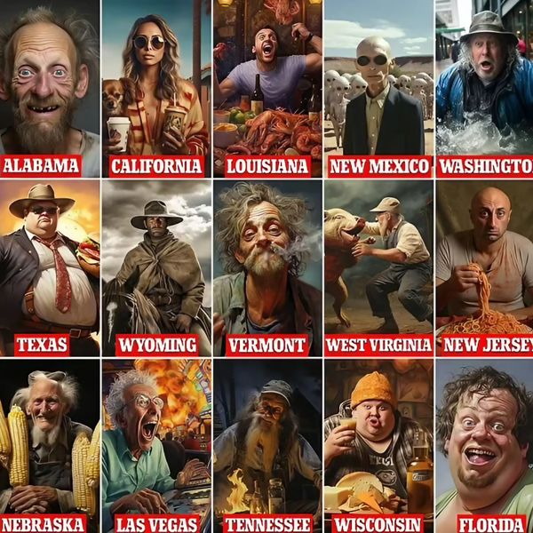 AI Comically Creates The Stereotypical Americans From Each State, And The Results May Hurt Feelings