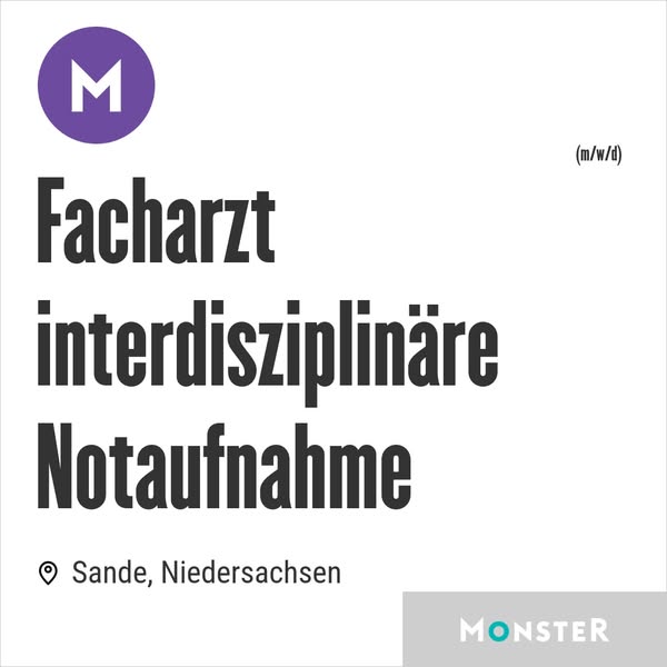 Facharzt interdisziplinäre Notaufnahme