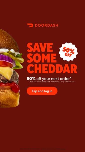 Get 50% off DoorDash