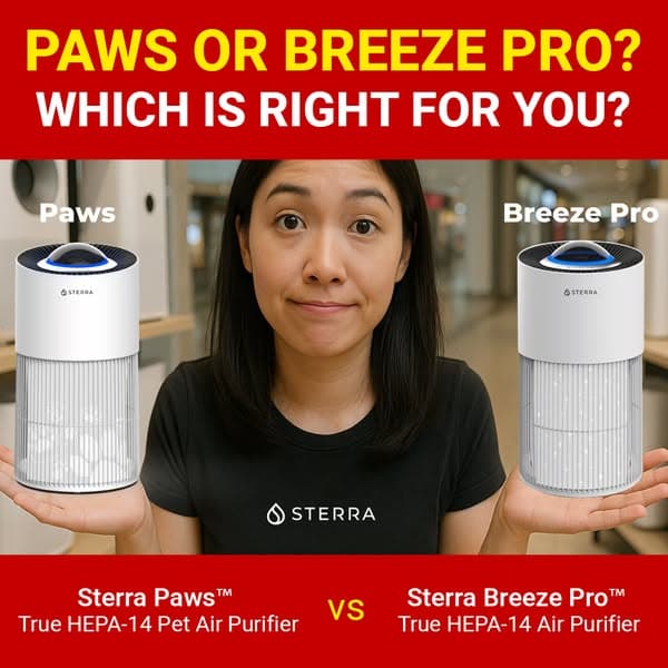 Paws vs Breeze Pro: Which Sterra Air Purifier Is For You?