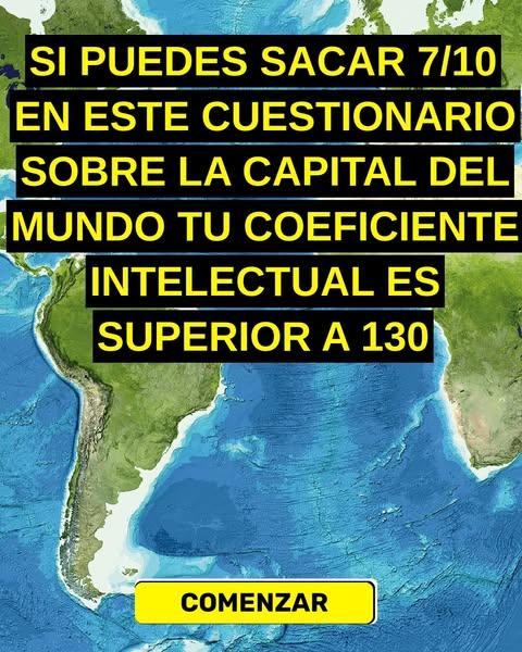 La mayoría de la gente no puede nombrar ni la mitad de estas capitales, ¿y tú?