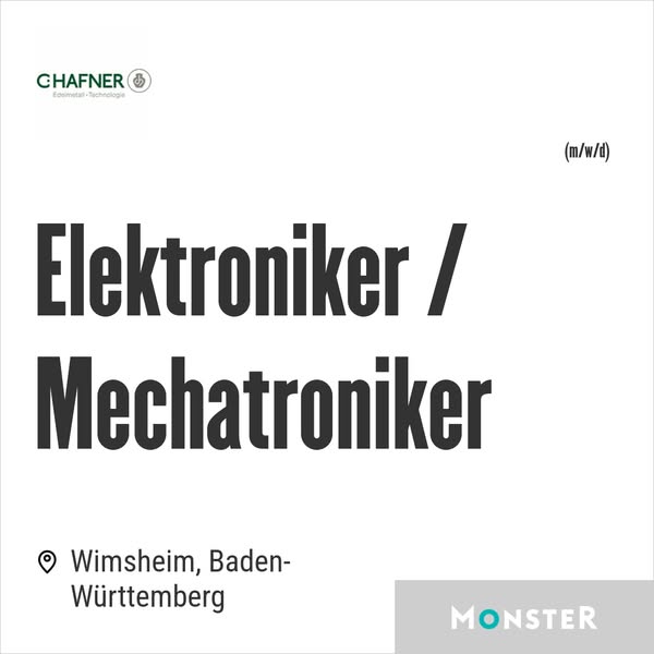 Elektroniker / Mechatroniker