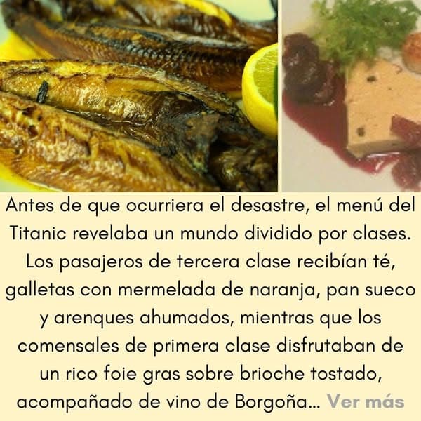 El festín final: lo que comieron los pasajeros del Titanic antes de que el barco se hundiera