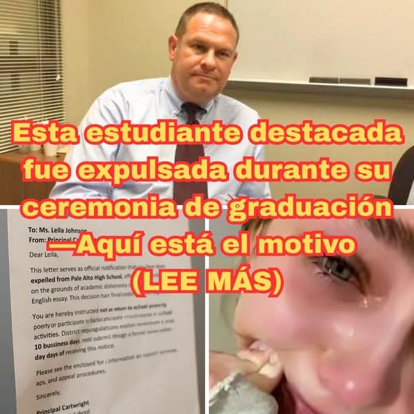 La estudiante que dio las mejores calificaciones fue expulsada durante su graduación