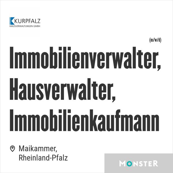 Immobilienverwalter, Hausverwalter, Immobilienkaufmann