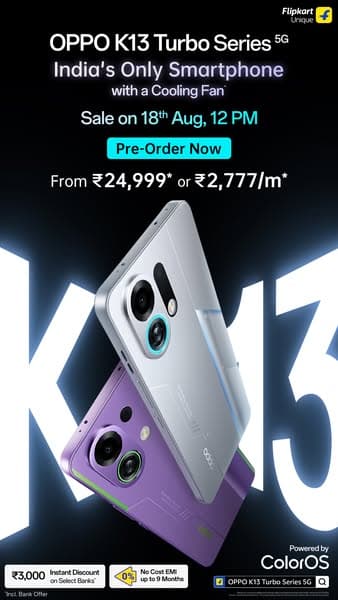 OPPO K13 Turbo Series 5G |  From ₹24,999* or ₹2,777/m*