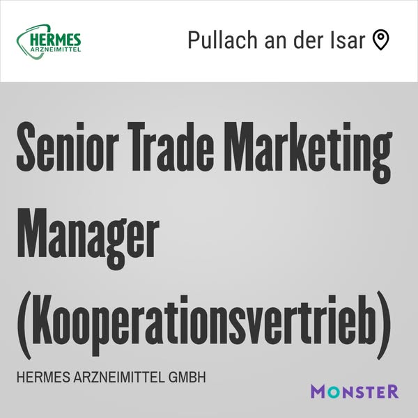 Senior Trade Marketing Manager (Kooperationsvertrieb)