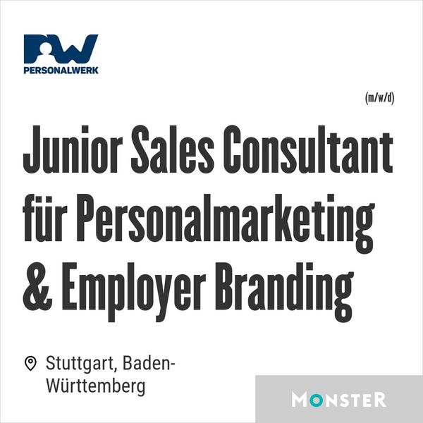 Junior Sales Consultant für Personalmarketing & Employer Branding