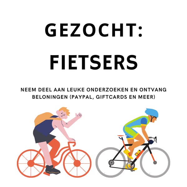 Opgelet: Alle fietsers in België. Doe vandaag nog mee!