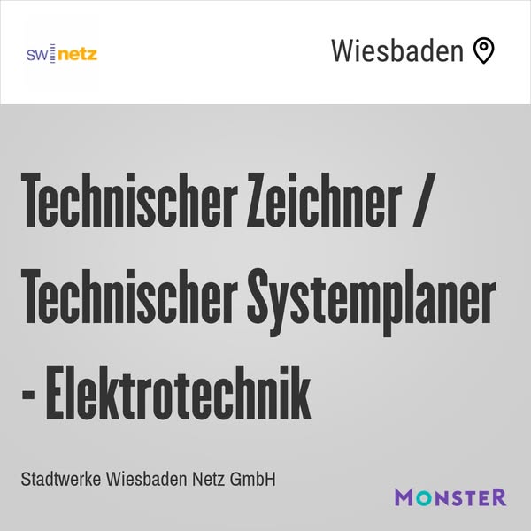 Technischer Zeichner / Technischer Systemplaner - Elektrotechnik