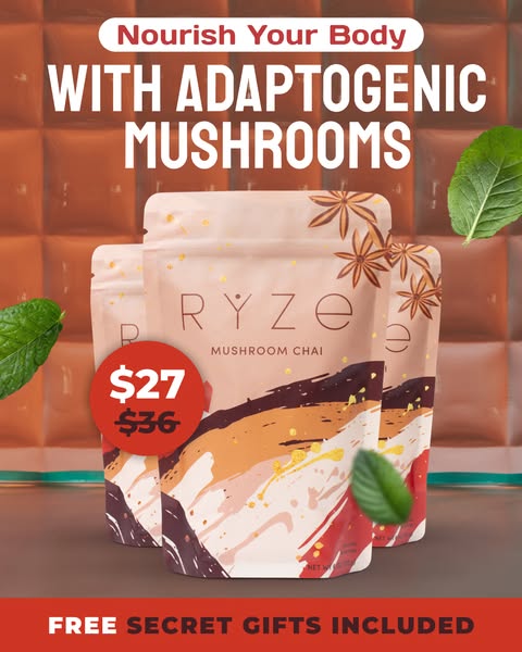 FEEL BETTER With RYZE Mushroom Chai! ☕️