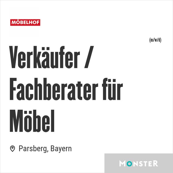 Verkäufer / Fachberater für Möbel