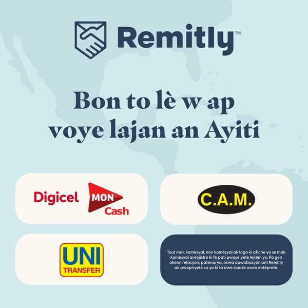 Voye lajan an Ayiti san kè sote