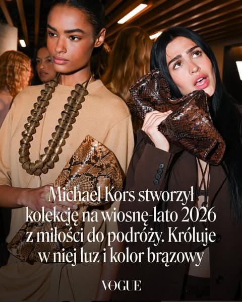 Michael Kors stworzył kolekcję na wiosnę-lato 2026 z miłości do podróży. Króluje w niej luz i kolor brązowy