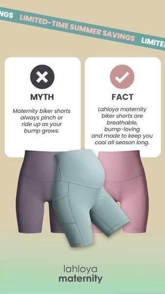 Cloud Maternity Biker Shorts
