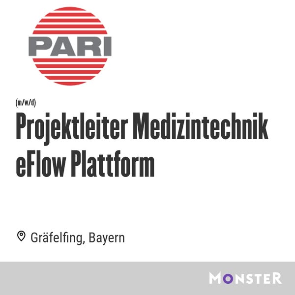 Projektleiter Medizintechnik eFlow Plattform