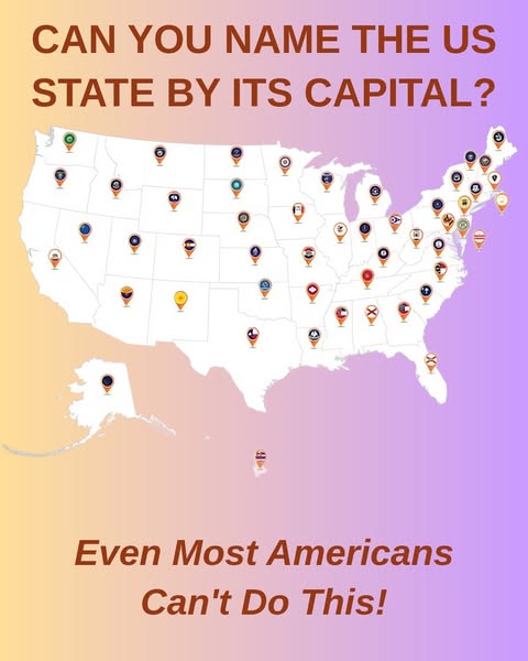Can You Match Every State to Its Capital❓