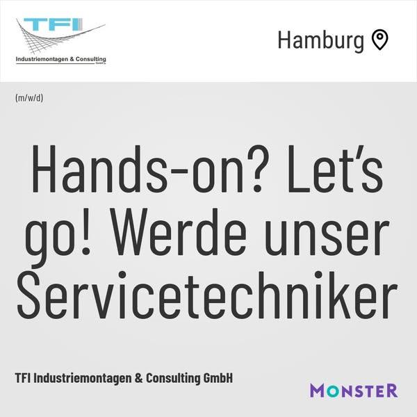 Hands-on? Let’s go! Werde unser Servicetechniker