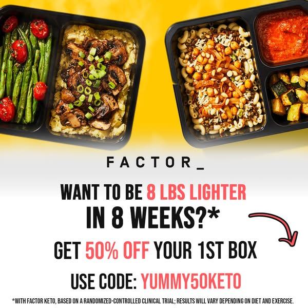 HURRY FOR 50% OFF YOUR 1ST BOX + 20% OFF YOUR NEXT MONTH WITH CODE YUMMY50KETO
