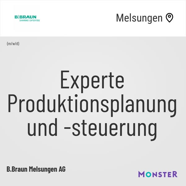 Experte Produktionsplanung und -steuerung