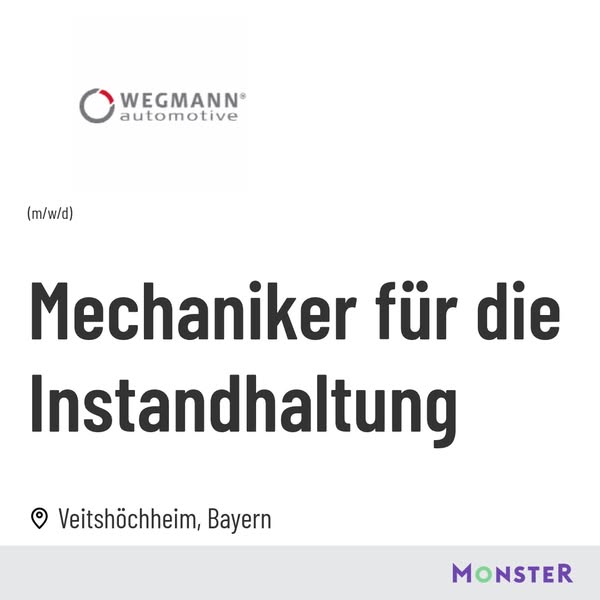 Mechaniker für die Instandhaltung