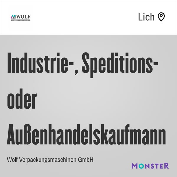 Industrie-, Speditions- oder Außenhandelskaufmann