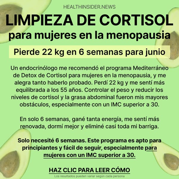 Detox de cortisol para mujeres en la menopausia