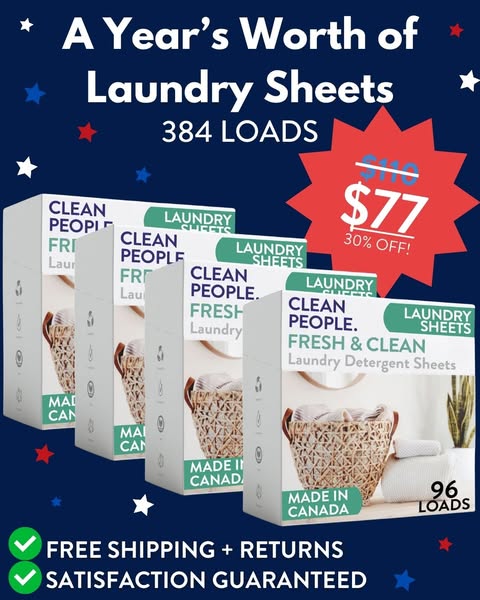 Get a Year of Laundry Sheets for $77 🎁