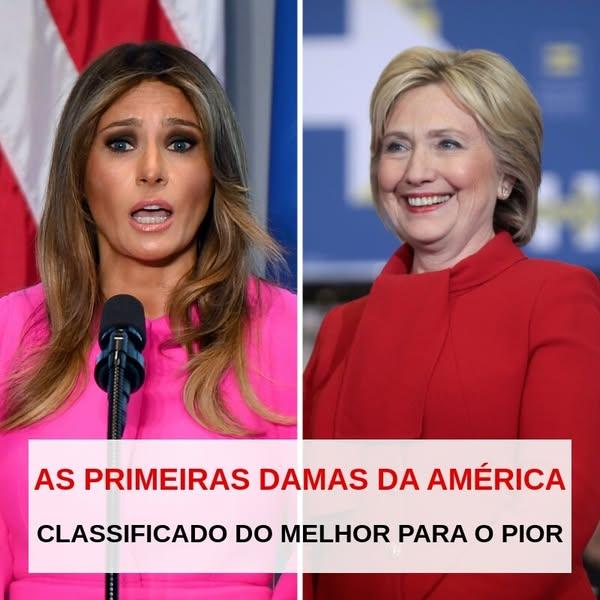 As primeiras damas dos Estados Unidos, classificadas em ordem