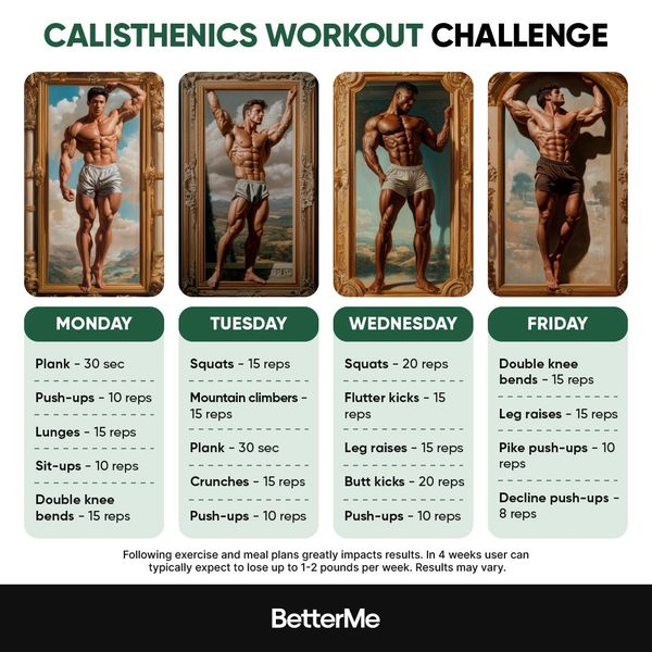 28-day calisthenics workout challenge👉