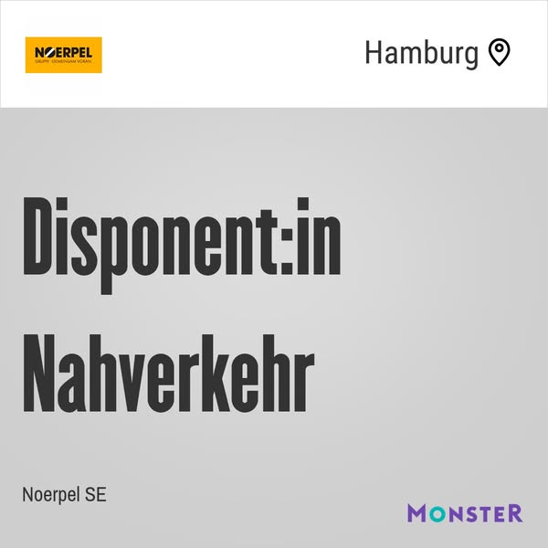 Disponent:in Nahverkehr