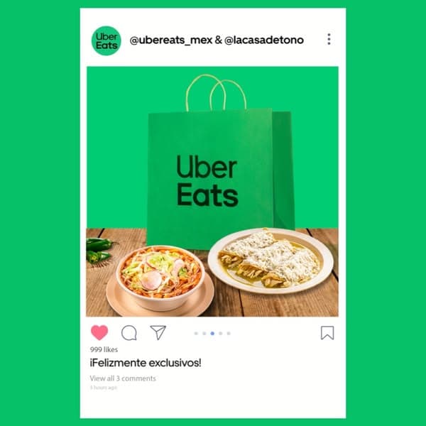 Haz un pedido en la app de Uber Eats