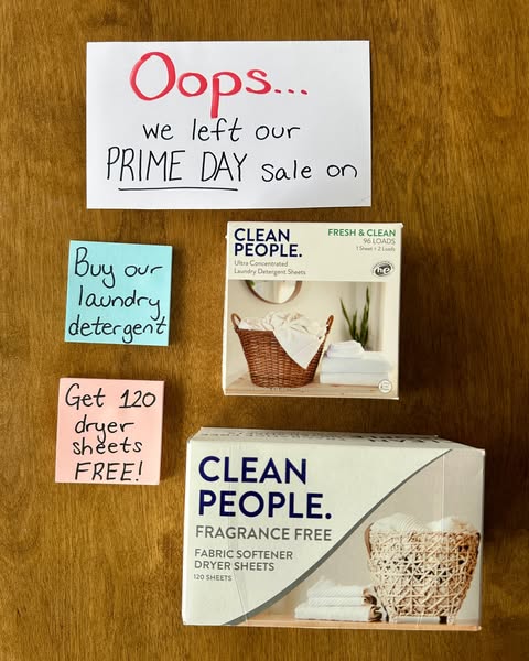 FREE Dryer Sheets when you buy Laundry Detergent! 🎁