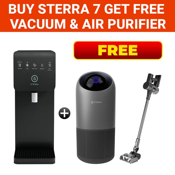 Buy 1 Water Purifier Get 1 FREE Air Purifier + 1 FREE Vacuum