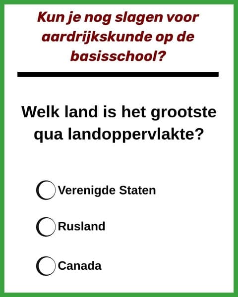 De meeste mensen vergeten de basis van aardrijkskunde - kun jij slagen voor deze quiz?
