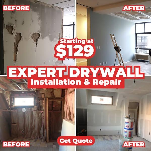 Drywall Services: from $129