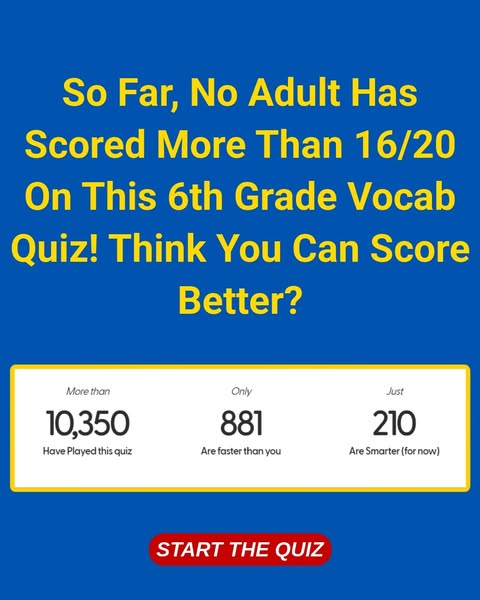 Most Adults Fail This 6th Grade Vocab Quiz- Can You Get Even One Right?