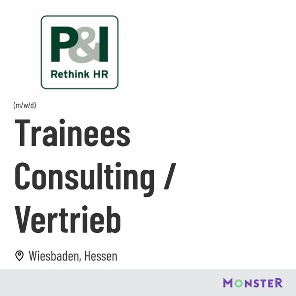 Trainees Consulting / Vertrieb