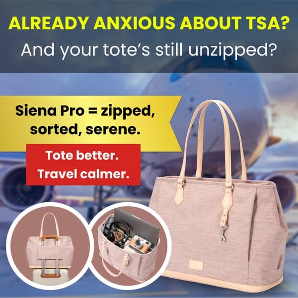 The Travel Tote That Ends TSA Stress – Zipped, Organized & Flight-Ready