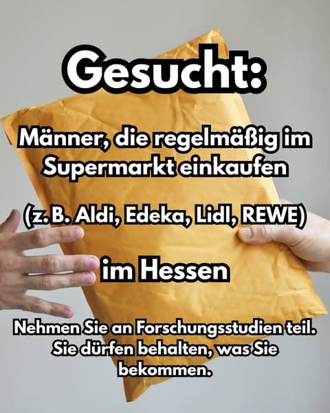 Wir suchen: Männer im Hessen! Alles, was Sie erhalten, gehört Ihnen!