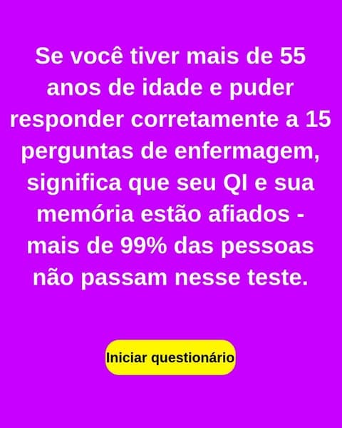 A maioria das pessoas não consegue lidar com esse teste de enfermagem - você consegue?