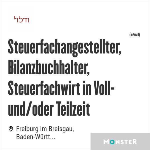 Steuerfachangestellter, Bilanzbuchhalter, Steuerfachwirt in Voll- und/oder Teilzeit