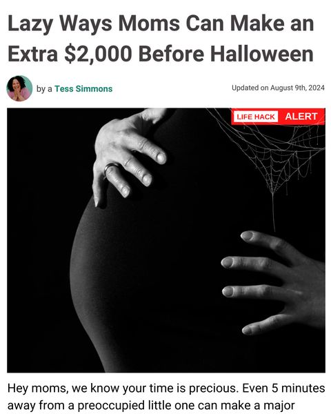 Lazy Ways Moms Can Make an Extra $2K Before Halloween