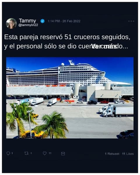 Una pareja pasa un año en un crucero sin que el personal se dé cuenta
