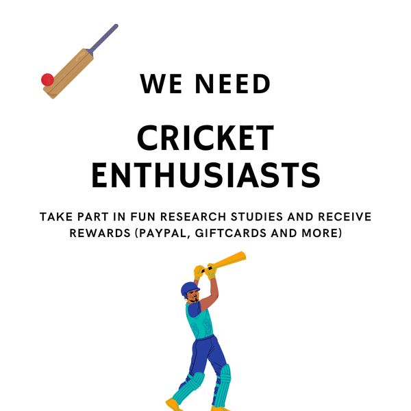 We are looking for cricket enthusiasts. You can keep everything you get!