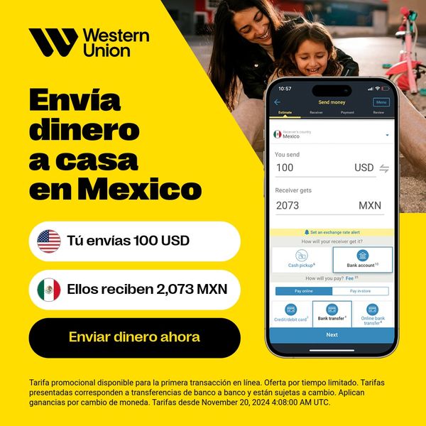 Envía dinero con Western Union