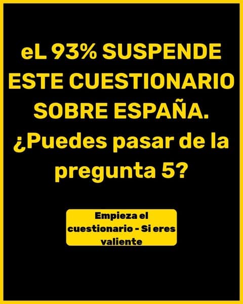 La mayoría de la gente no puede aprobar este duro cuestionario sobre España