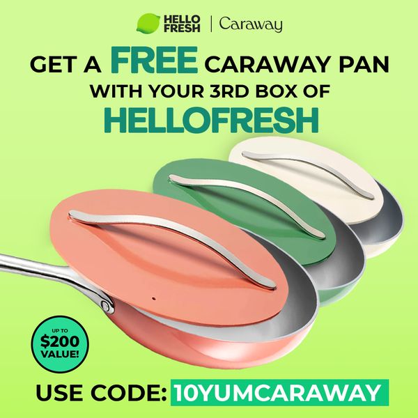 HURRY! Get a FREE Caraway Pan on your 3rd box ending this week!