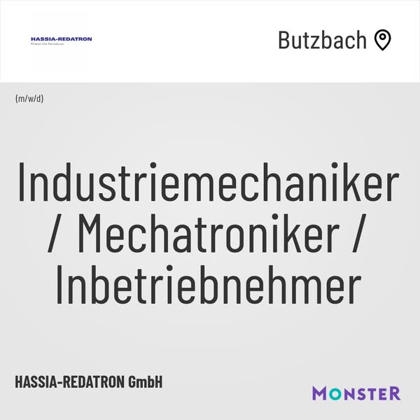 Industriemechaniker / Mechatroniker / Inbetriebnehmer